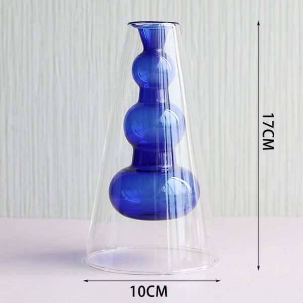 Élégant bougeoir bleu en verre pour une touche moderne