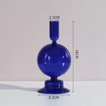 Bougeoir en verre bleu, pièce maîtresse pour votre table