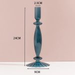 Bougeoir en verre bleu pour un style moderne