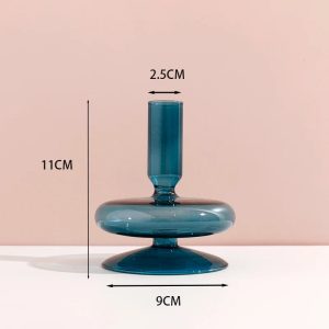 Accessoire décoratif en verre bleu canard