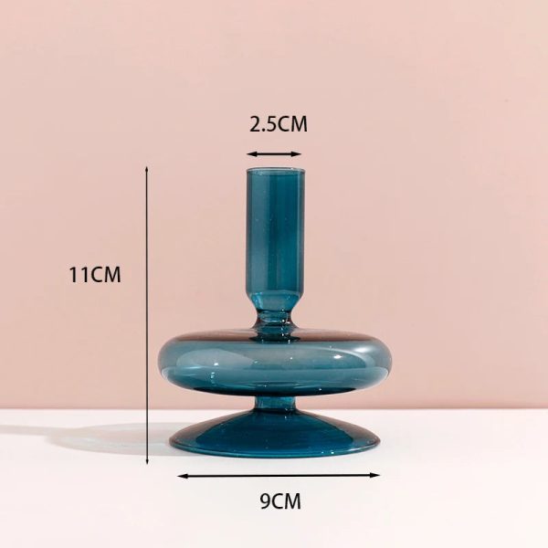 Accessoire décoratif en verre bleu canard