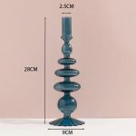 Bougeoir bleu canard pour table de fête