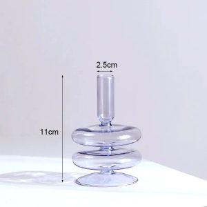 Bougeoir en verre bleu pour une ambiance apaisante