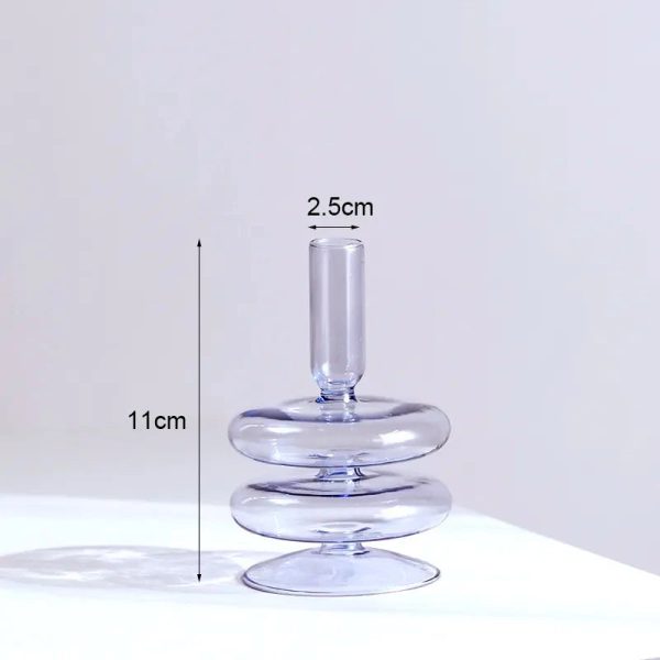 Bougeoir en verre bleu pour une ambiance apaisante