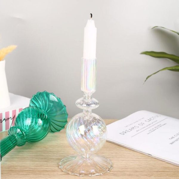 Accessoire de décoration, bougeoir en verre