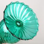 Bougeoir moderne en verre, design coloré