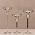 Accessoire de table : bougeoir en verre champagne