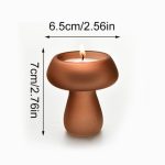 Bougeoir en verre original forme champignon