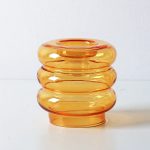 Bougeoir en verre à motifs