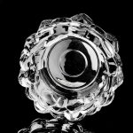 Bougeoir en verre avec motif floral élégant