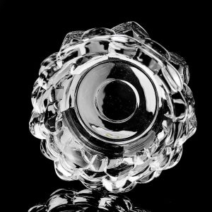 Bougeoir en verre avec motif floral élégant