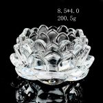 Bougeoir en verre transparent inspiré de la nature