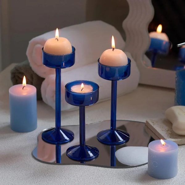 Pieds colorés pour bougeoir en verre élégant