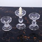 Bougeoir Pilier Bulle design moderne en verre
