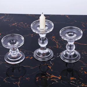 Bougeoir Pilier Bulle design moderne en verre