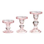 Bougeoir en verre rose pour une ambiance chaleureuse