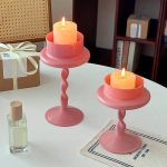 Accessoire déco : bougeoir rose
