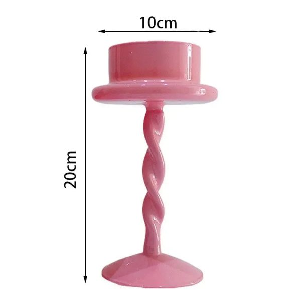 Bougeoir rose pour bougies