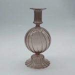 Bougeoir en verre, strié pour une touche contemporaine