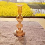 Esthétique striée, bougeoir en verre pour bougies