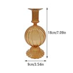 Bougeoir en verre, strié pour éclairage d'ambiance séduisant