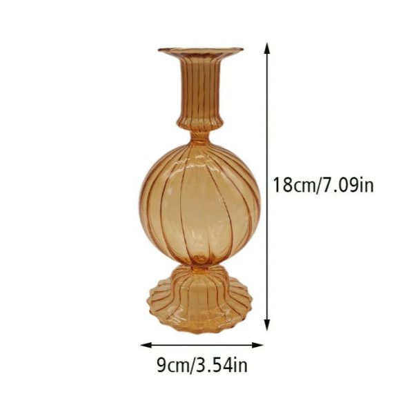 Bougeoir en verre, strié pour éclairage d'ambiance séduisant