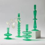 Bougeoir Verre Vert Tendre