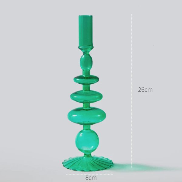 Élément décoratif en verre vert tendre