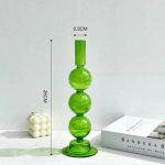 Bougeoir design en verre, teinte douce