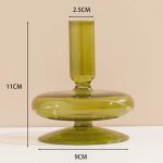 Verre coloré vert olive pour bougies