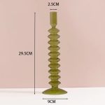 Accessoire de table en verre vert olive