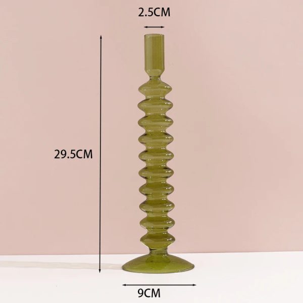 Accessoire de table en verre vert olive