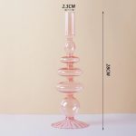 Bougeoir en verre violet, accessoire de décoration tendance