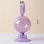 Design contemporain : bougeoir en verre violet
