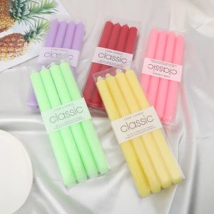 Bougie Pilier Pastel en lot de 4