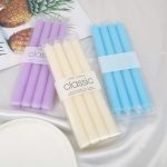 Set de 4 bougies piliers en teintes pastel