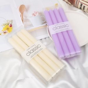 Bougies décoratives pastel pour ambiance chaleureuse