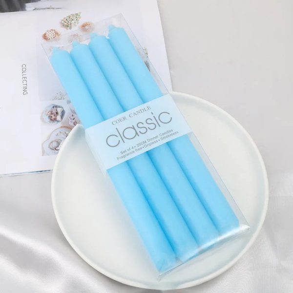 Bougies piliers en couleurs douces pour aromathérapie