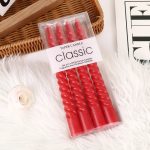 Bougie colorée - Torsade en pack de quatre