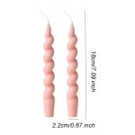 Ensemble de bougies torsadées, couleurs pastel