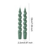 Bougies décoratives torsadées, teintes pastel