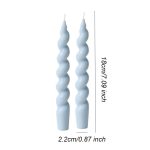 Bougies pastel en torsade, éclat et charme