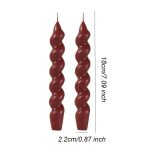 Duo de bougies torsadées, nuances pastel