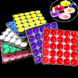 Bougies Citronnelle Colorées - 50 pièces