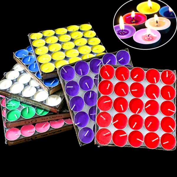 Bougies Citronnelle Colorées - 50 pièces