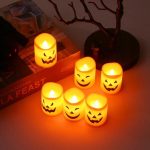 Bougies Halloween LED, ambiance citrouille et festive
