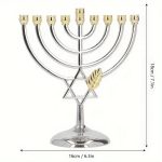 Etoile de David sur candélabre 7 bras