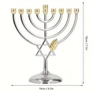Etoile de David sur candélabre 7 bras