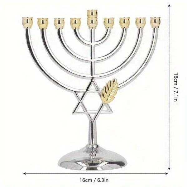 Etoile de David sur candélabre 7 bras