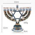 Candélabre traditionnel 9 branches avec étoile de David